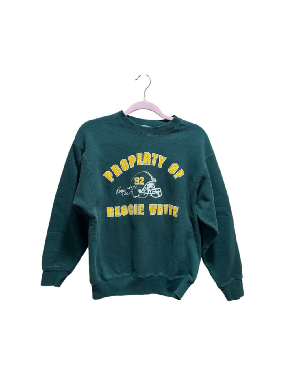 Vintage Men's M Green Bay Packers Reggie White Crewneck Sweatshirt 1990's